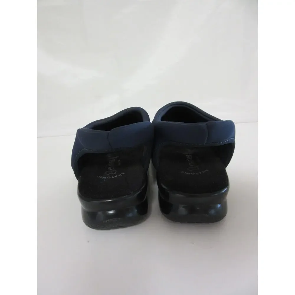 FLEXUS Spring Step Navy 40 Flexia Slingback Comfort Cushioned Lounge Shoes-JB2